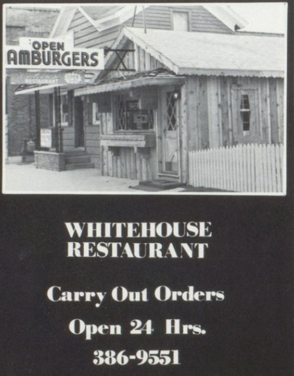 Whitehouse Restaurant - 1976 Yearbook Ad (newer photo)